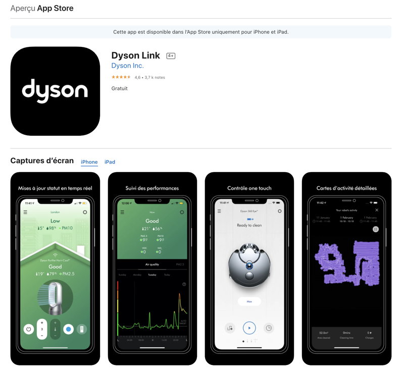 Dyson application app store